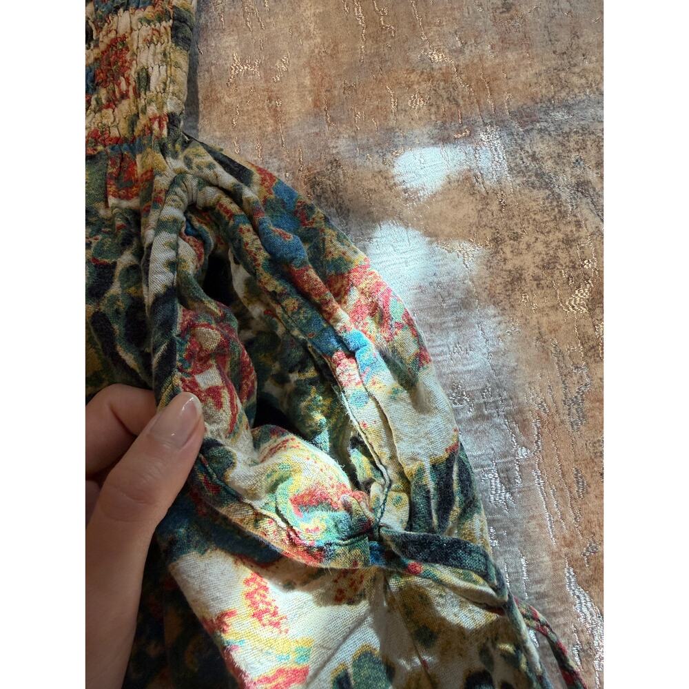 Buddha Pants Harem Pants | Multicolor Boho Print | Smocked Waist | XS - Picture 2 of 4